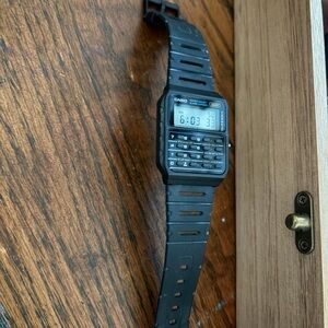 Casio Black Calculator Wristwatch